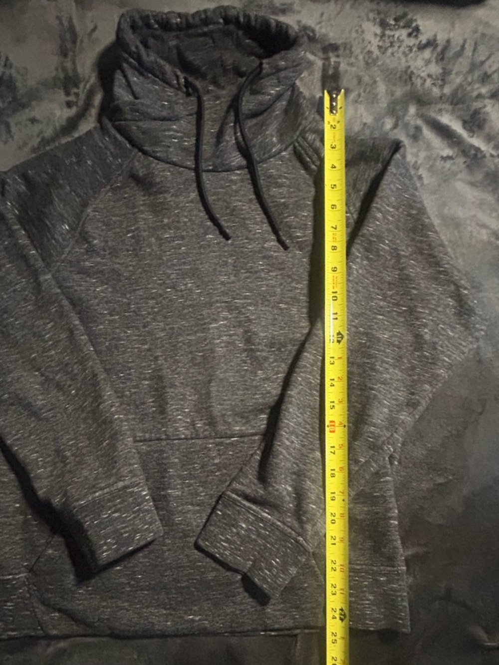 Dark Gray Pullover Turtleneck Hoodie H&M